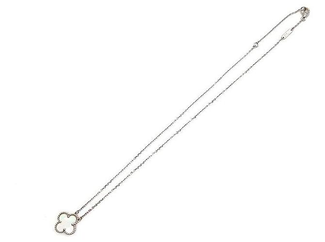 Van Cleef & Arpels Collana Vintage Alhambra Bianco - vista 4