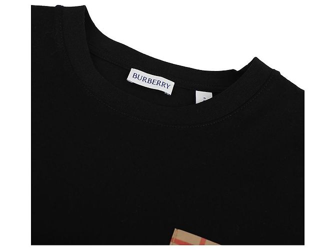 Burberry T-shirt in cotone con tasca - vista 5