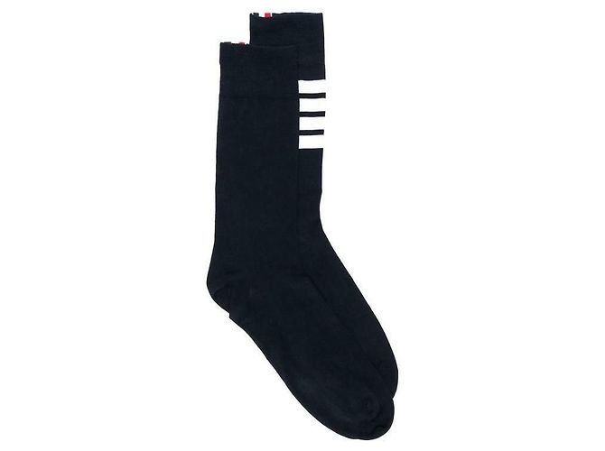 Thom Browne Stripe Lightweight Mid-Cap Socks - view 4