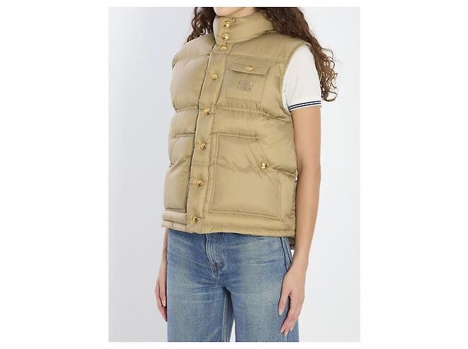 Céline Pocket Nylon Puffer Vest - view 5
