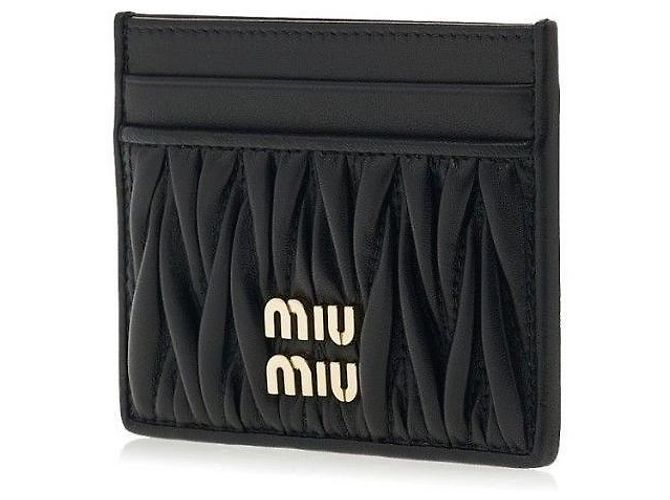 Miu Miu Matelassé Kartenhalter Schwarz - Ansicht 3
