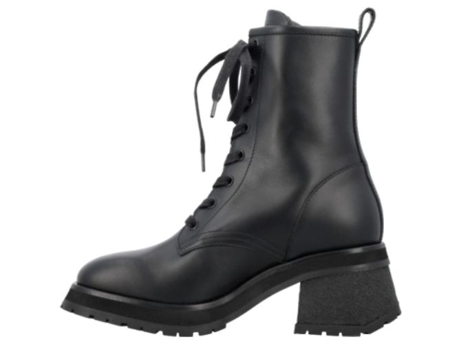 Moncler Stivaletti con lacci, tasca a soffietto e patch logo Nero - vista 4