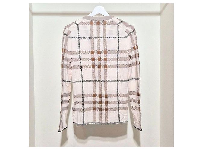 Burberry Karierte Intarsien-Seidenstrickjacke Mehrfarben - Ansicht 3