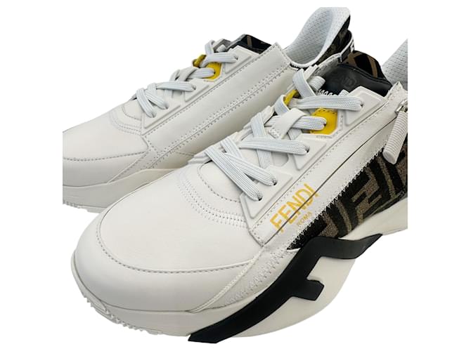 Fendi Sneakers Flow Bianco - vista 3