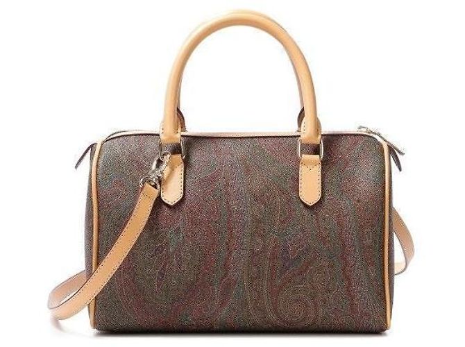 Etro Borsa Tote Boston Bag Marrone - vista 2