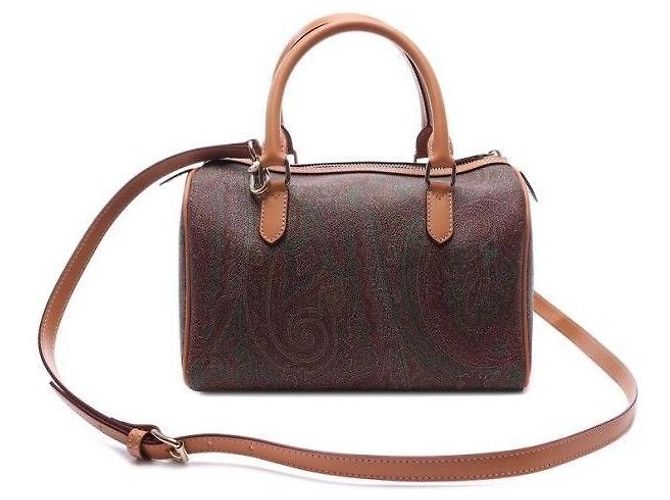 Etro Borsa Tote Boston Bag Marrone - vista 4