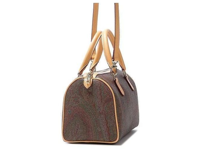Etro Borsa Tote Boston Bag Marrone - vista 6
