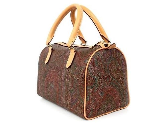 Etro Borsa Tote Boston Bag Marrone - vista 7