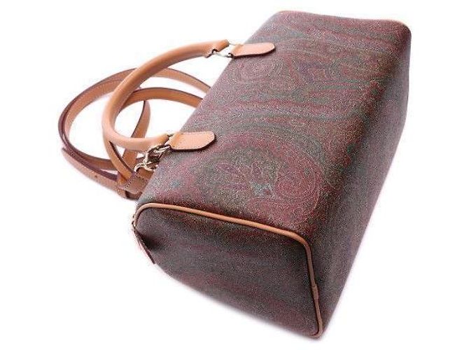 Etro Borsa Tote Boston Bag Marrone - vista 8
