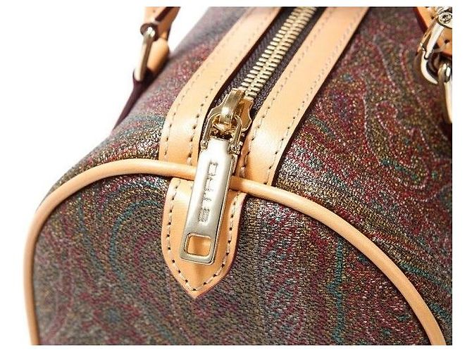 Etro Borsa Tote Boston Bag Marrone - vista 9