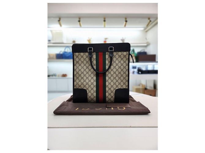 Gucci Borsa Tote Supreme con manico superiore Marrone - vista 2