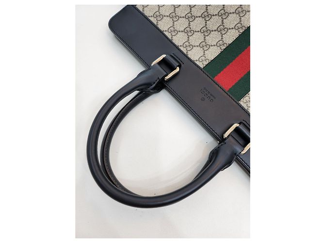 Gucci Borsa Tote Supreme con manico superiore Marrone - vista 21
