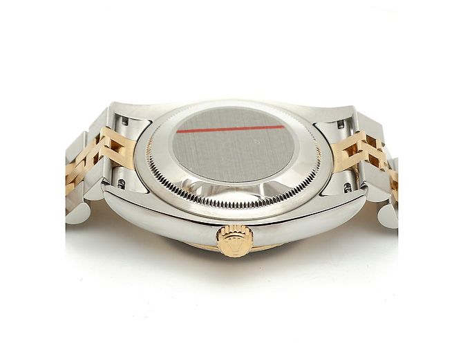 Rolex Relógio combo masculino Datejust com mostrador de dois tons, roda de roleta, data e face branca Prata - vista 13