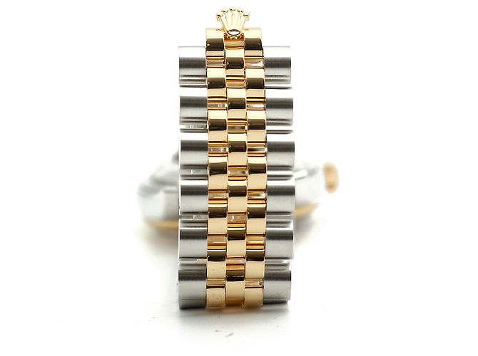 Rolex Relógio combo masculino Datejust com mostrador de dois tons, roda de roleta, data e face branca Prata - vista 18