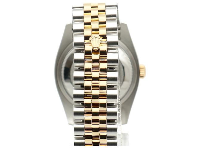 Rolex Relógio combo masculino Datejust com mostrador de dois tons, roda de roleta, data e face branca Prata - vista 7