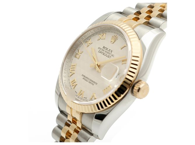 Rolex Orologio da uomo Datejust combinazione piramide romana Bianco - vista 11