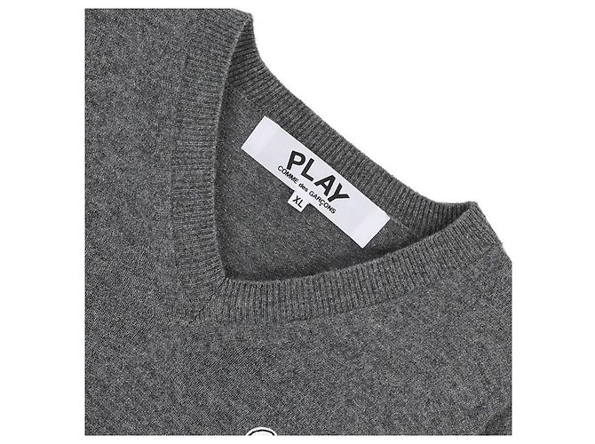 Comme Des Garcons Malha com patch de coração branco Marrom - vista 5
