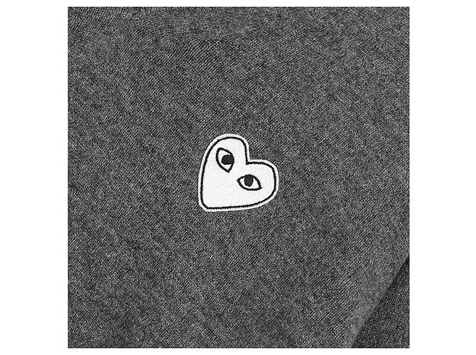 Comme Des Garcons Malha com patch de coração branco Marrom - vista 8