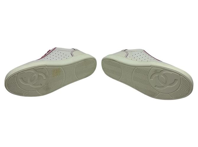 Chanel Damen-Sneaker aus Kalbsleder mit Logo Weiß - Ansicht 6