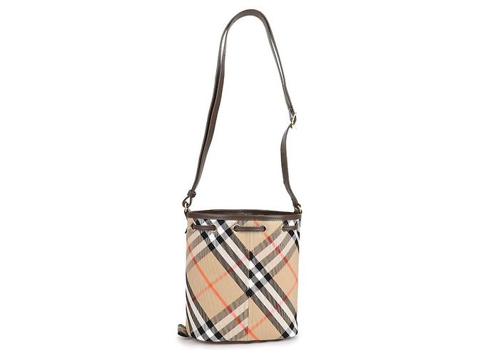 Burberry Borsa a secchiello con motivo a quadri Marrone - vista 5
