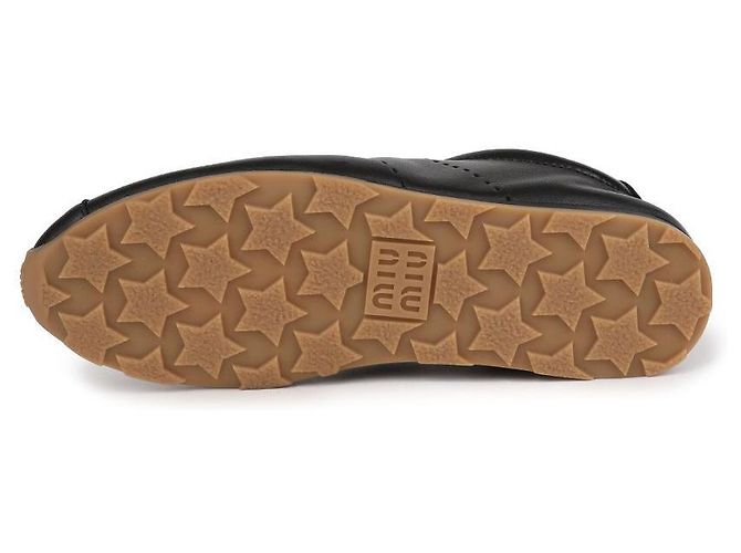 Miu Miu Napa-Leder-Sneaker Schwarz - Ansicht 7