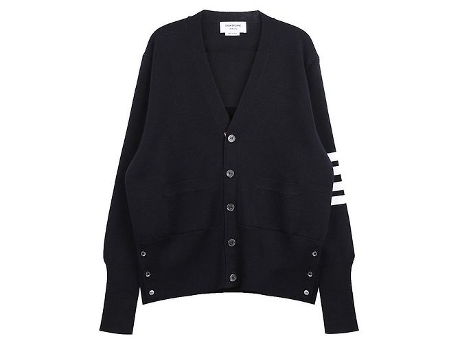 Thom Browne Milan-Stich-Cardigan Blau - Ansicht 3