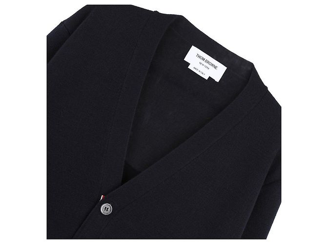 Thom Browne Milan-Stich-Cardigan Blau - Ansicht 5