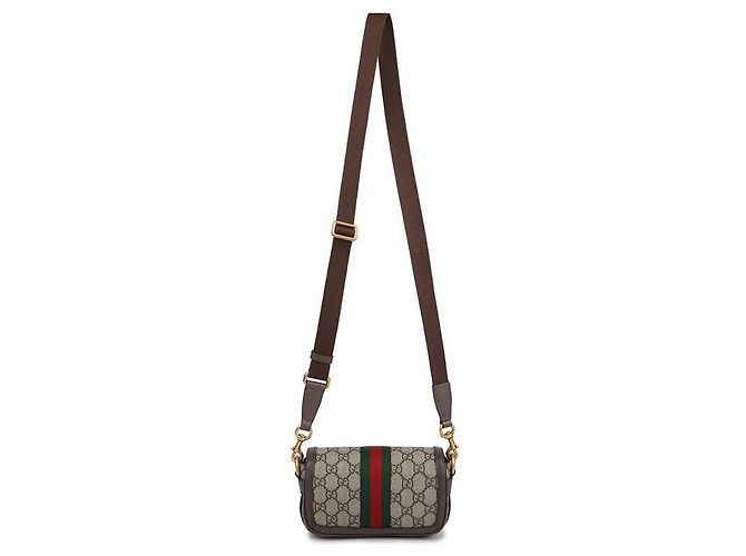 Gucci Borsa a Spalla Super Mini Ophidia da Uomo Marrone - vista 5