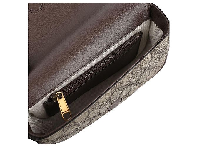 Gucci Borsa a Spalla Super Mini Ophidia da Uomo Marrone - vista 8
