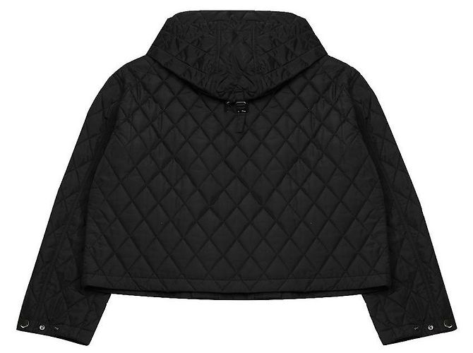 Burberry Jaqueta cropped de nylon acolchoado com capuz - vista 4