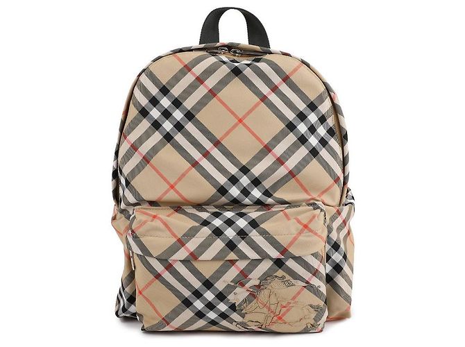 Burberry Small Check Backpack Brown - view 3