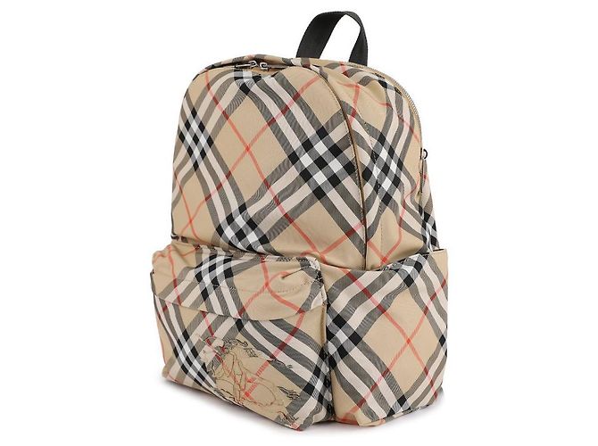 Burberry Small Check Backpack Brown - view 4