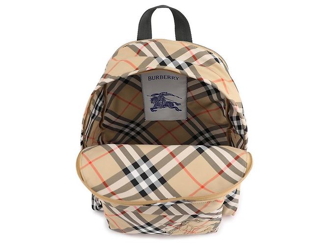 Burberry Small Check Backpack Brown - view 7