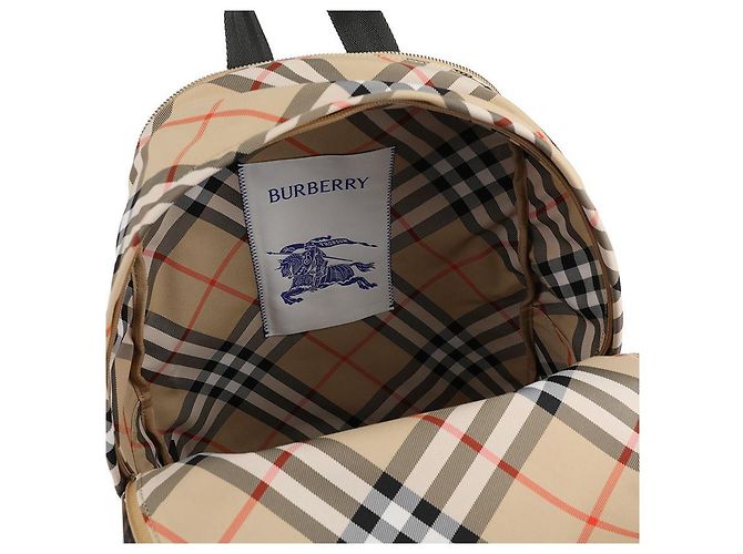Burberry Small Check Backpack Brown - view 8