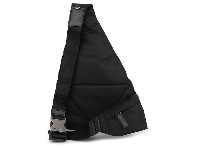 Prada Nylon Leather Backpack Black - view 5