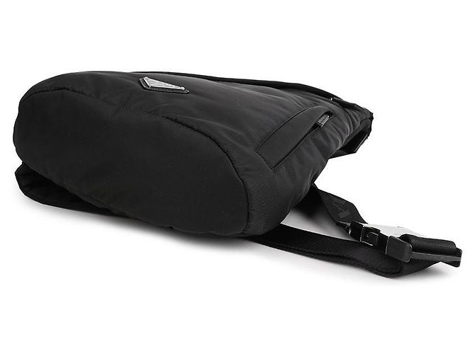 Prada Nylon Leather Backpack Black - view 6