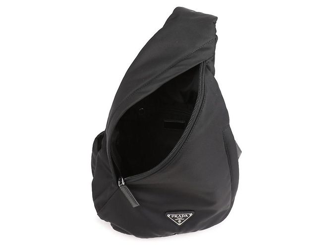 Prada Nylon Leather Backpack Black - view 7