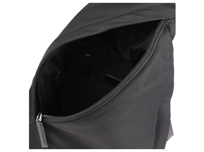 Prada Nylon Leather Backpack Black - view 8