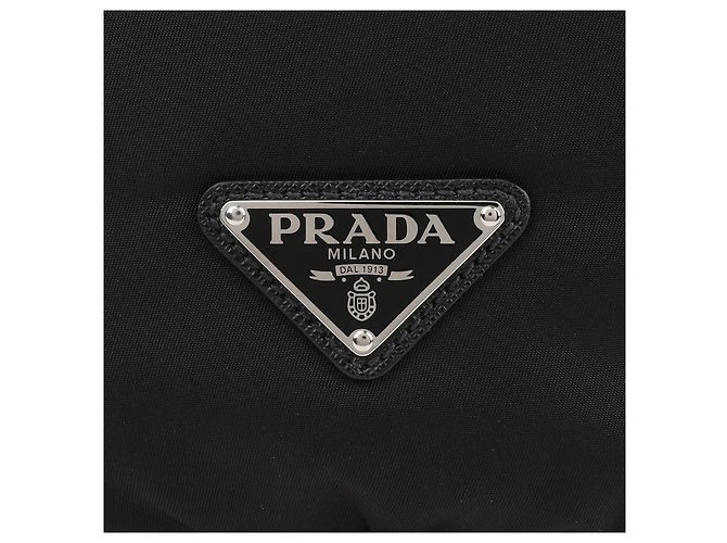 Prada Nylon Leather Backpack Black - view 9