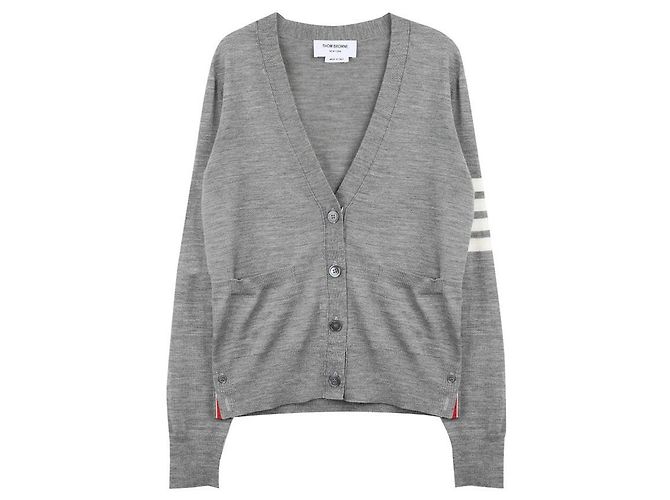 Thom Browne Lässiger V-Ausschnitt-Cardigan aus Wolle - Ansicht 3