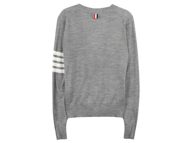 Thom Browne Lässiger V-Ausschnitt-Cardigan aus Wolle - Ansicht 4