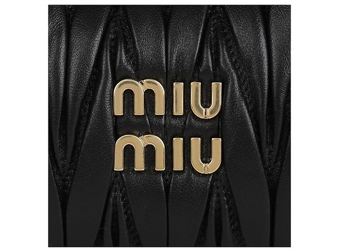 Miu Miu Borsa hobo in pelle nappa Nero - vista 9