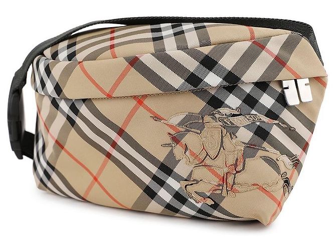 Burberry Borsa a Spalla Check Belt Marrone - vista 4