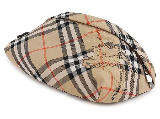 Burberry Borsa a Spalla Check Belt Marrone - vista 6