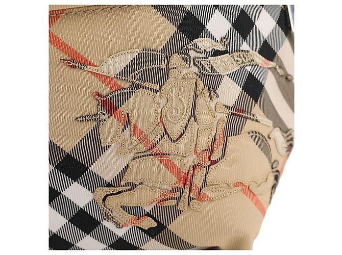 Burberry Borsa a Spalla Check Belt Marrone - vista 9