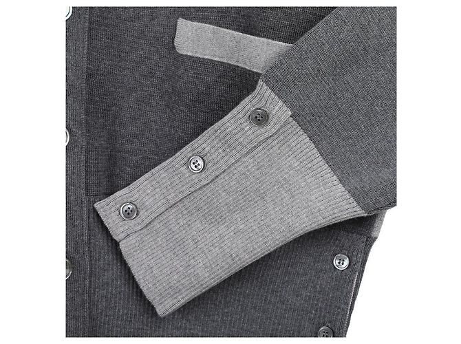 Thom Browne Gestickter Woll-V-Ausschnitt-Cardigan Braun - Ansicht 7