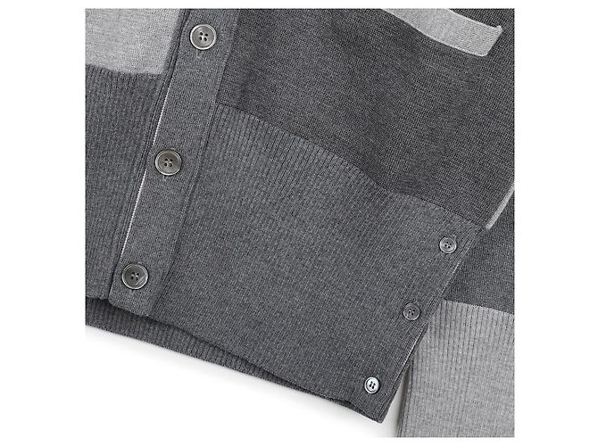 Thom Browne Gestickter Woll-V-Ausschnitt-Cardigan Braun - Ansicht 8