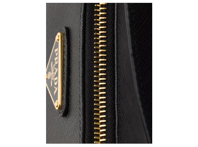 Prada Mini borsa in pelle Saffiano rieditata nera NZV Nero - vista 6