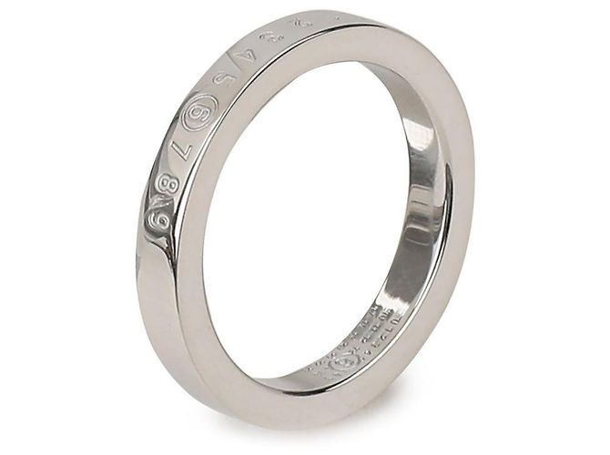 Maison Martin Margiela Anello Firma Minimalista Argento - vista 6