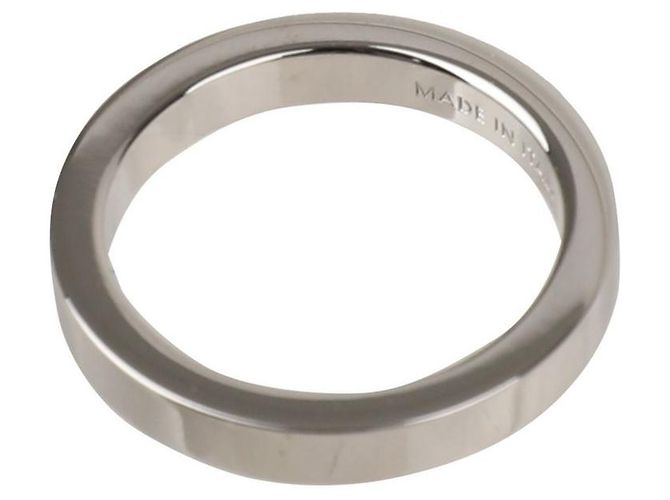 Maison Martin Margiela Anello Firma Minimalista Argento - vista 7